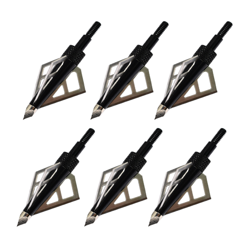 Nika íjászat 15B028 3 Blade 100 Grain Broadheads az íjászathoz Crossbow Boltnyilak Csavaros tippek vadászat